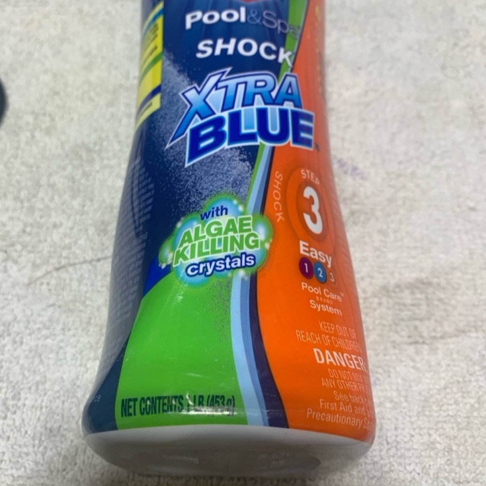 New! Clorox Pool Shock Extra Blue 3. Four Bottles of 1 Lb. Each.Easy Pour Bottle - Picture 6 of 8